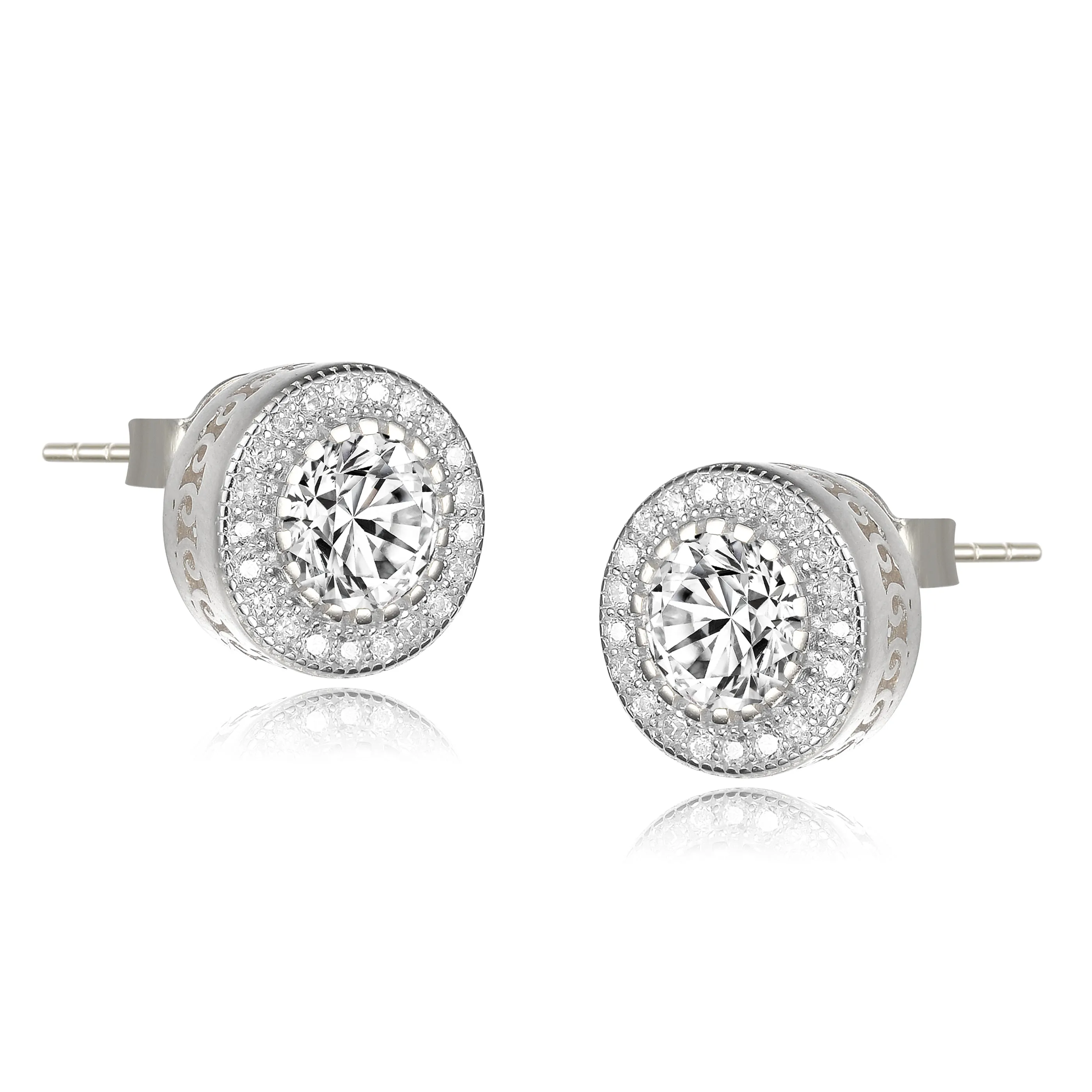 La Roche Zirconia Round Earrings