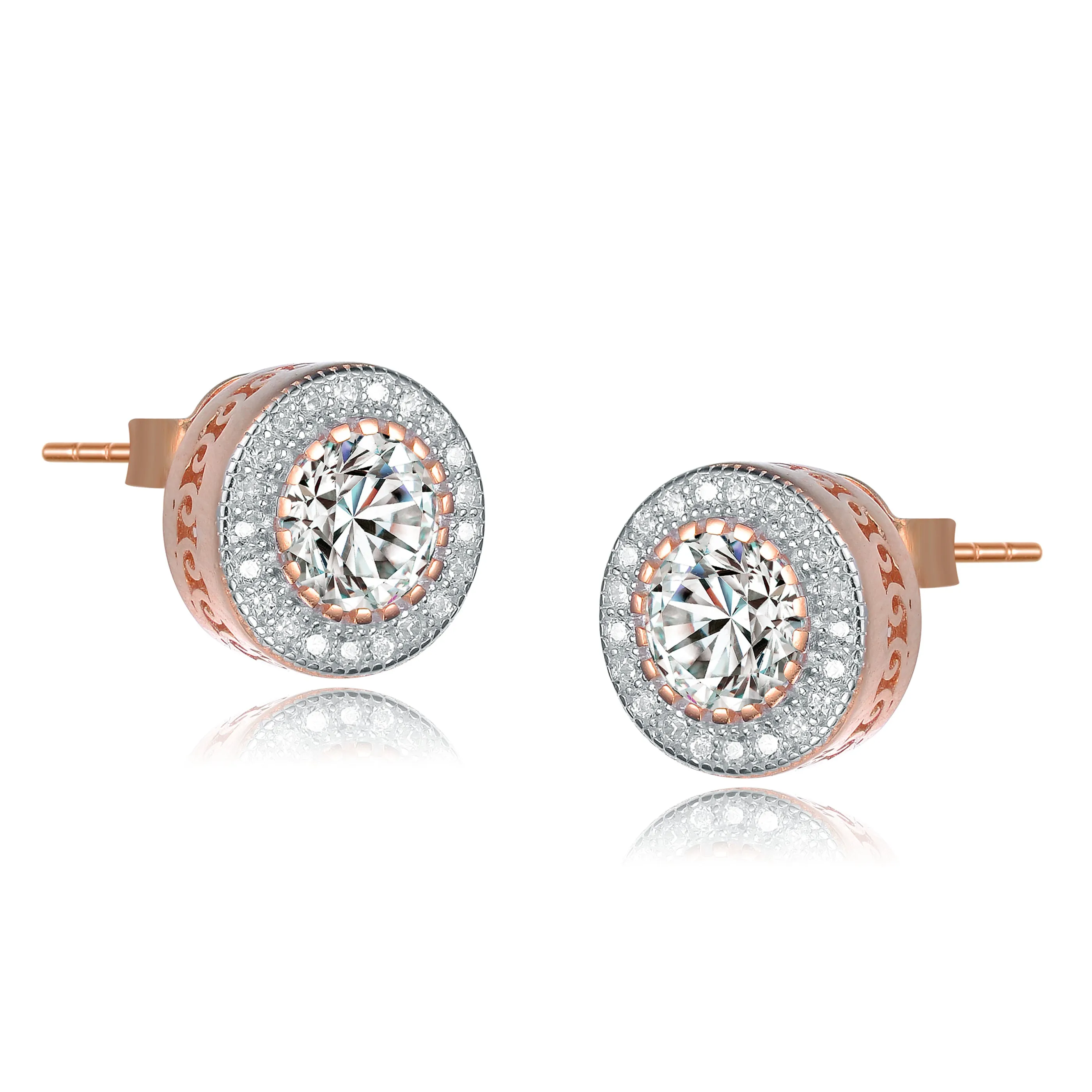 La Roche Zirconia Round Earrings