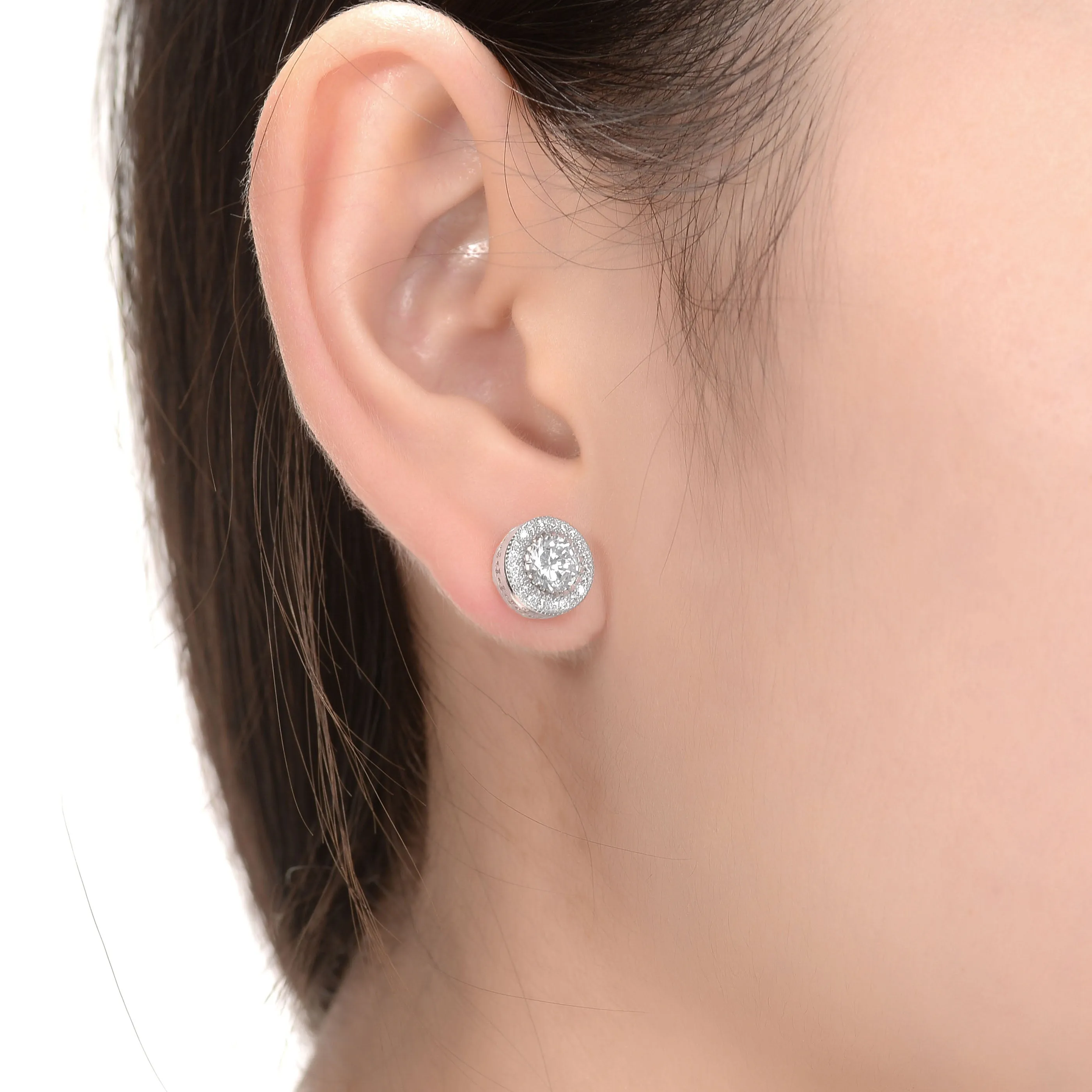 La Roche Zirconia Round Earrings