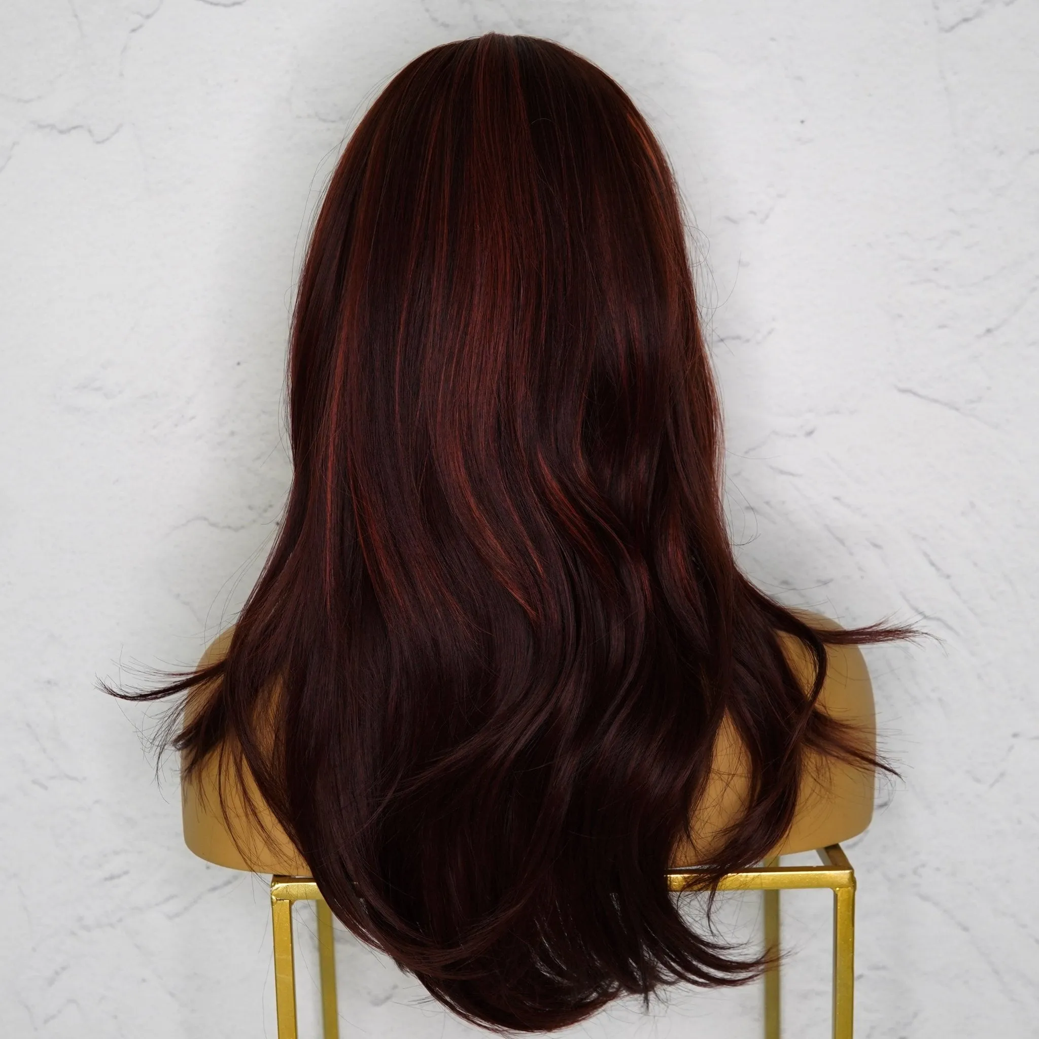 LAYTON Burgundy Fringe Wig