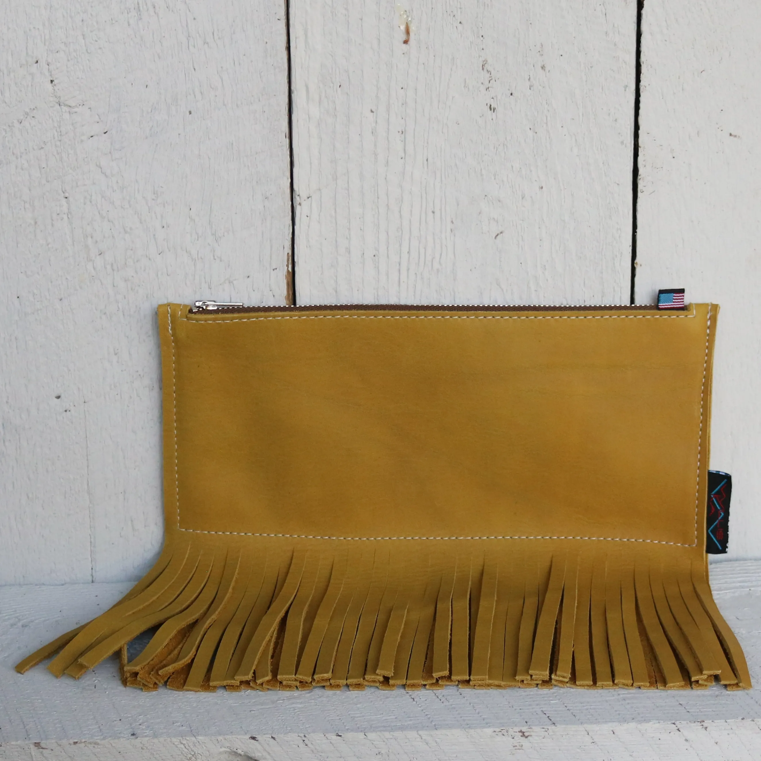 Leather Fringe for Days Clutch