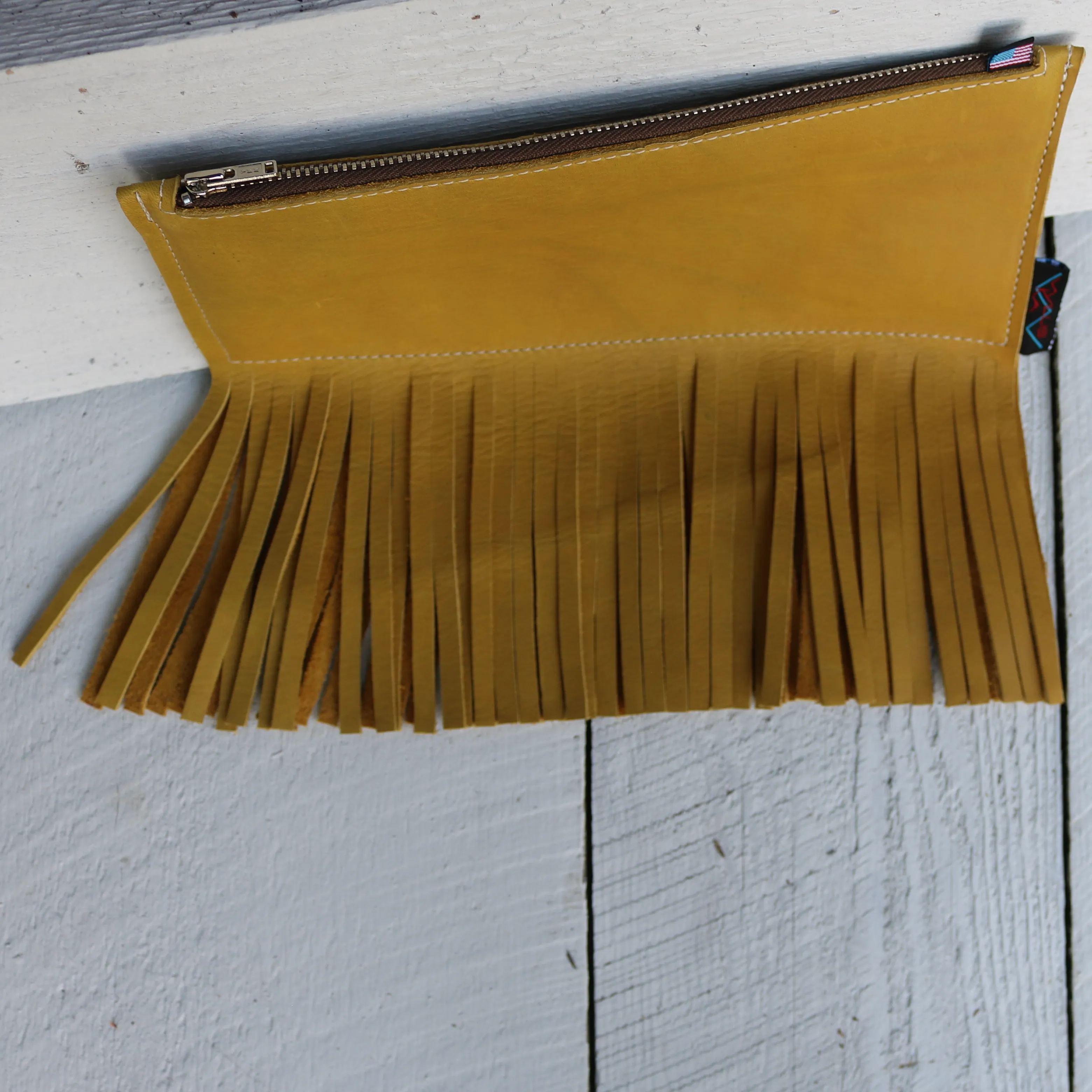 Leather Fringe for Days Clutch