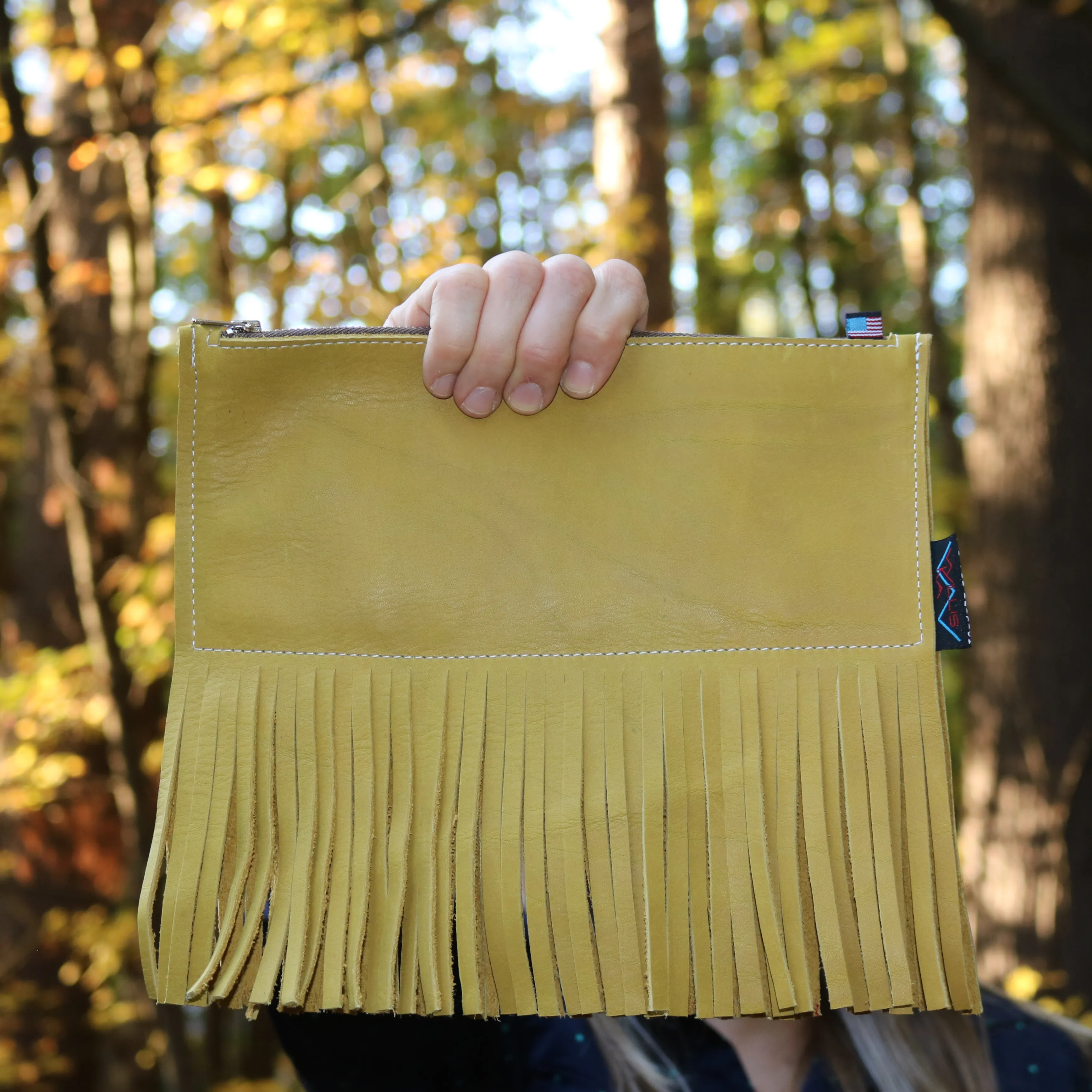 Leather Fringe for Days Clutch