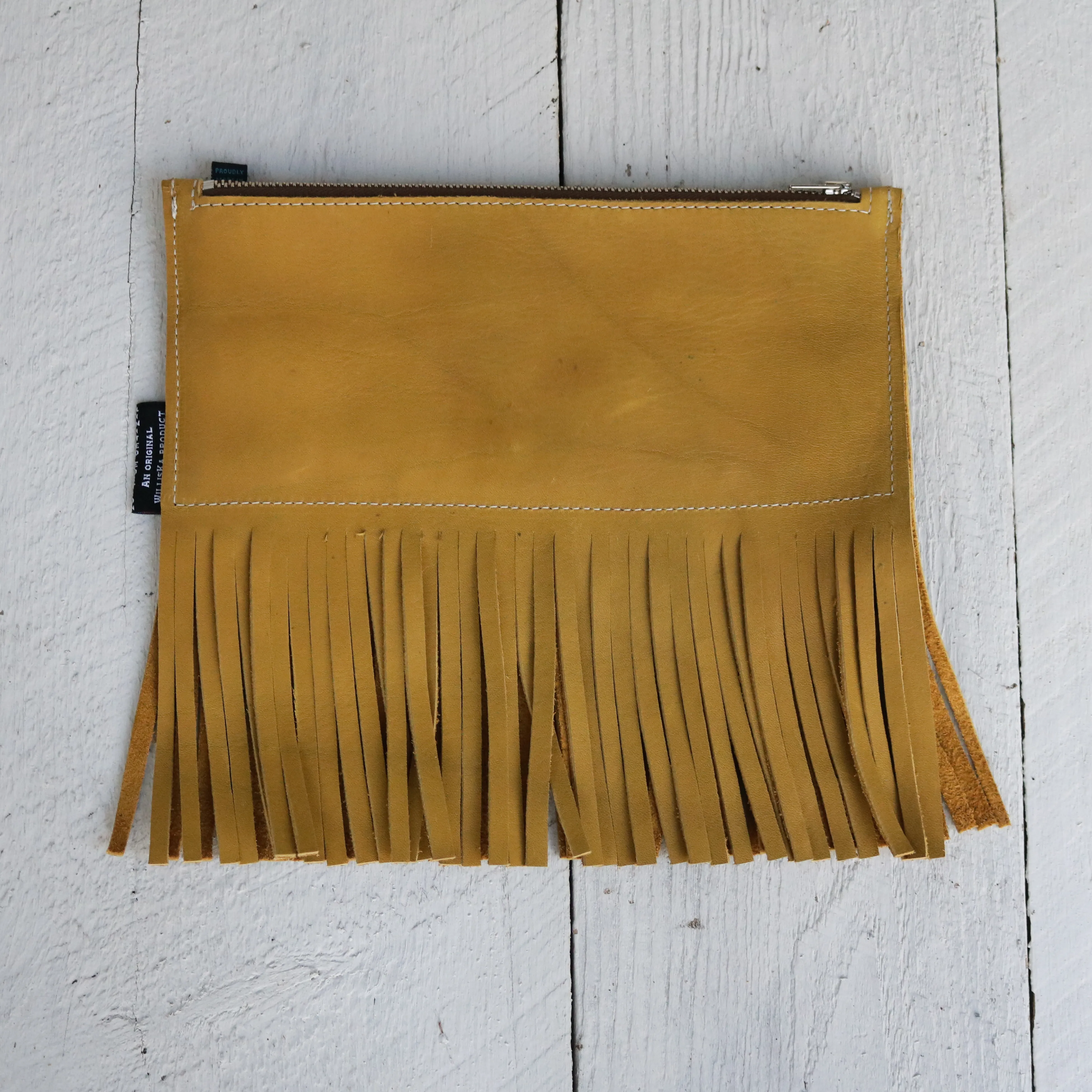 Leather Fringe for Days Clutch