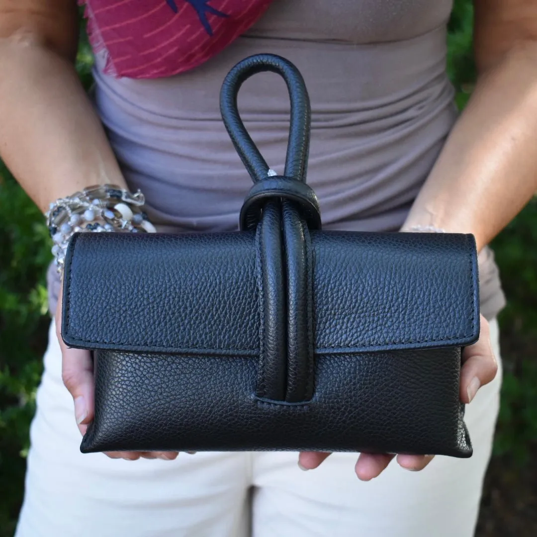 Light Pink Modern Leather Clutch & Crossbody