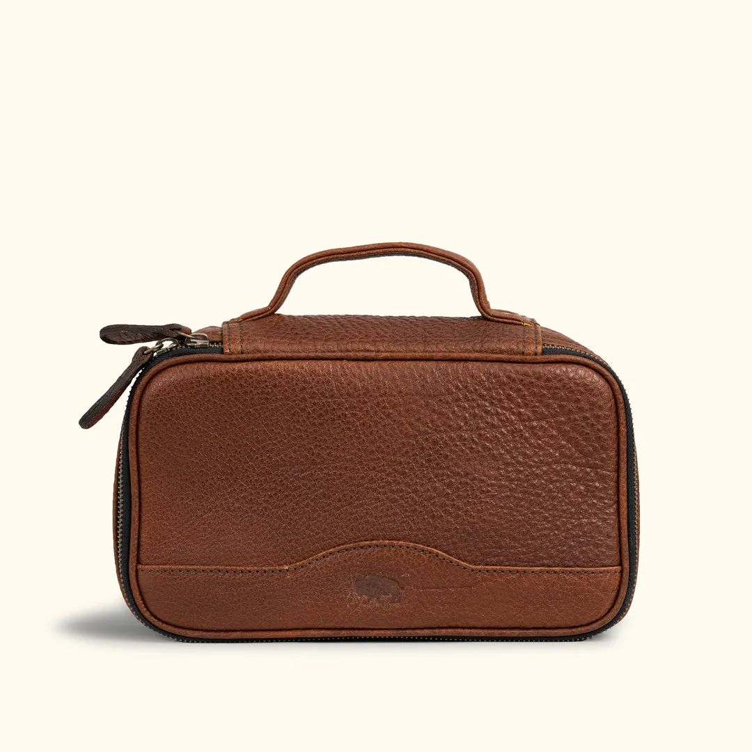 Limited Edition Roosevelt Buffalo Leather Toiletry Kit | Buffalo Grain