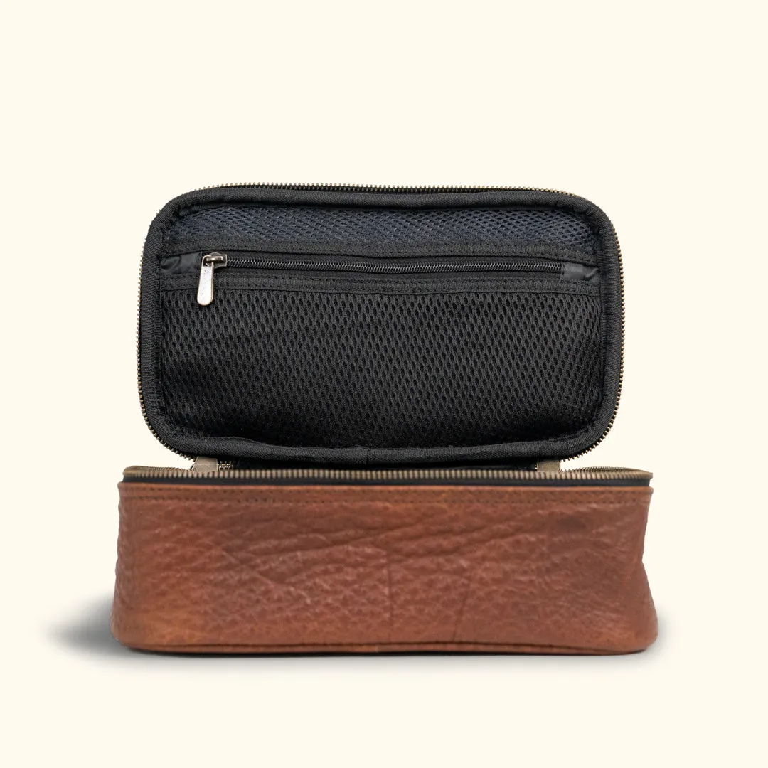 Limited Edition Roosevelt Buffalo Leather Toiletry Kit | Buffalo Grain