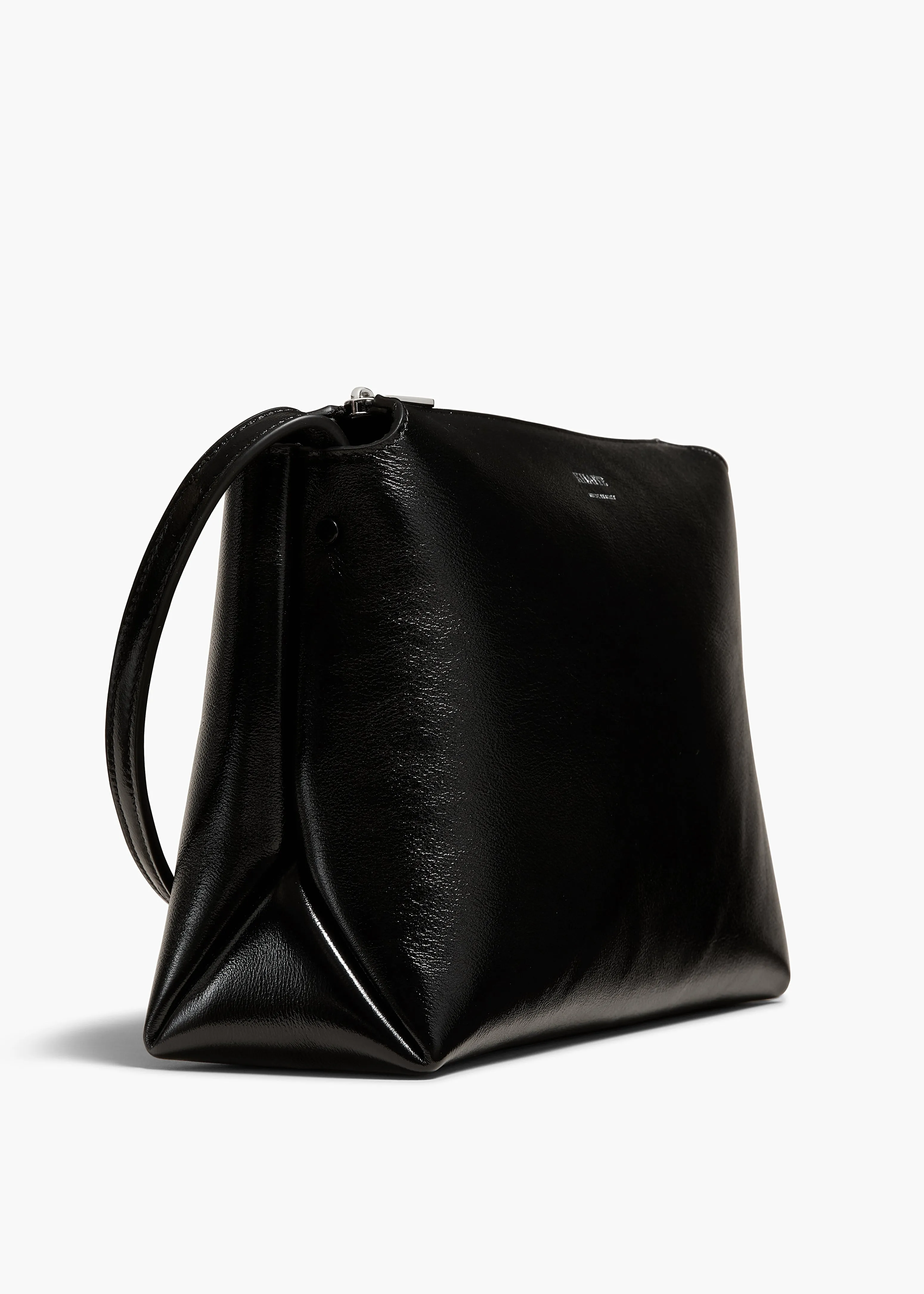 Lina Crossbody Bag in Black Crackle Patent Leather