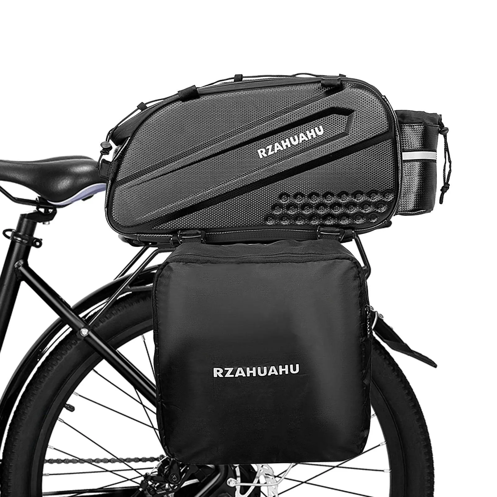 Lixada 3in1 Bike Rack Bag Trunk Bag Waterproof Bicycle Rear Seat Bag 2 Side Bags Cycling Cargo Luggage Bag Pannier Shoulder Bag