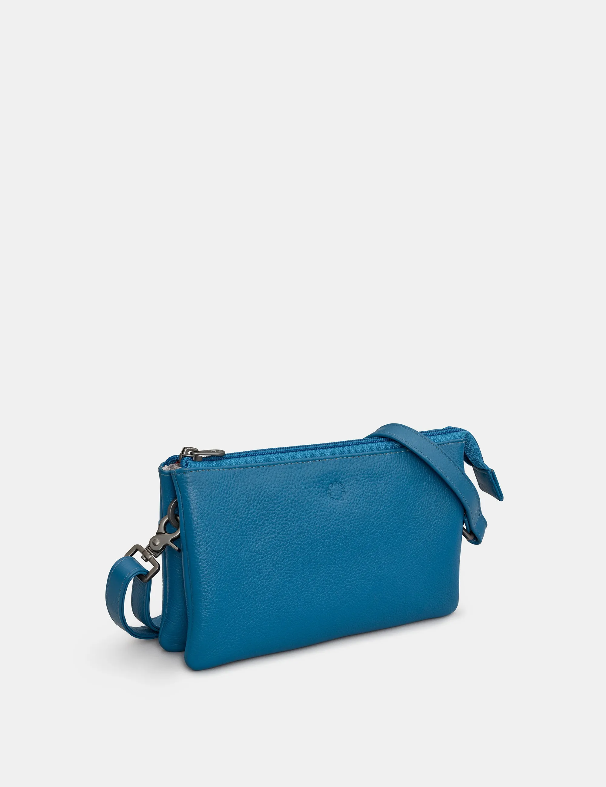 Logan Petrol Blue Leather Mulitway Cross Body Bag