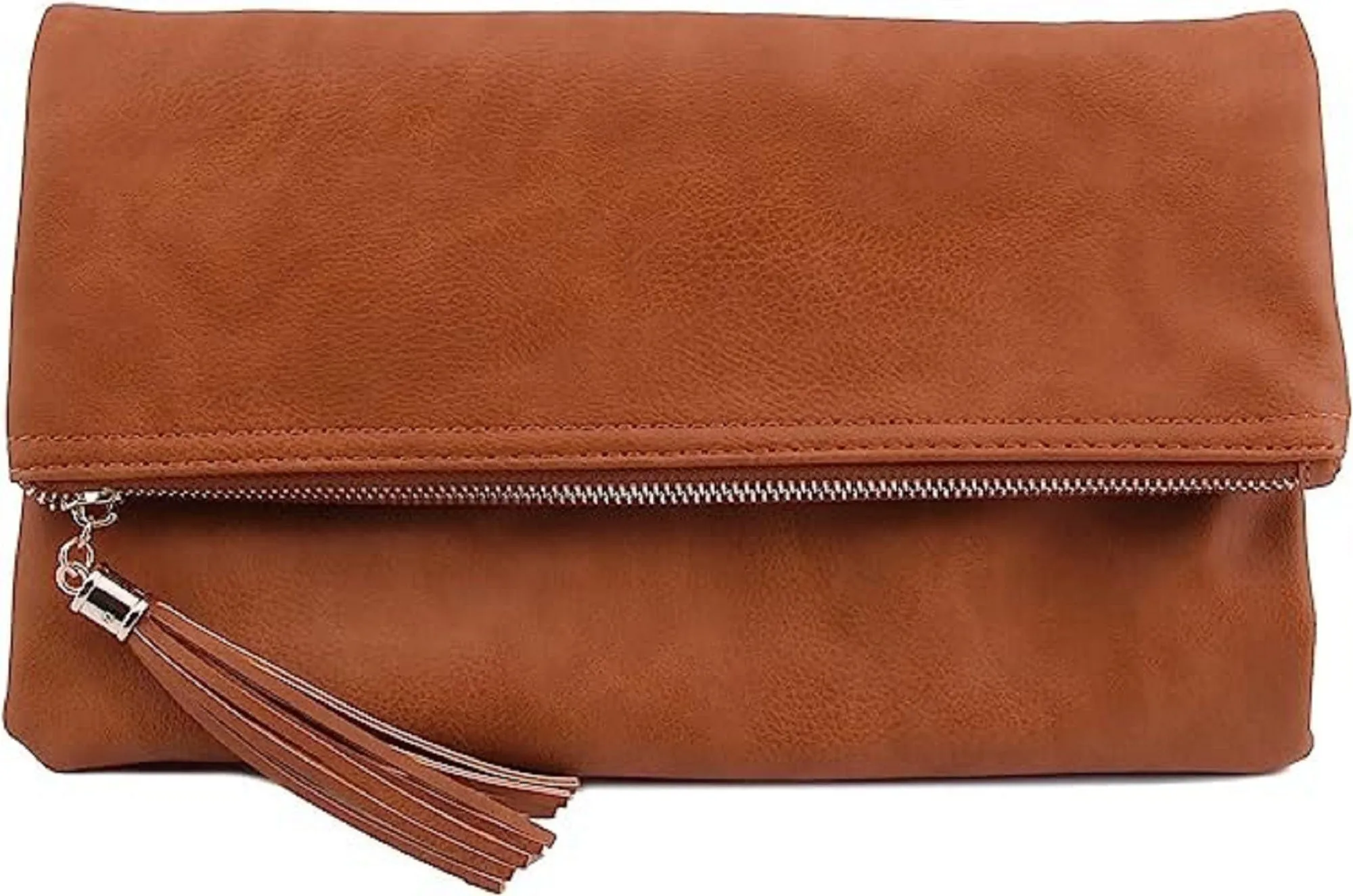 LP048 Pamela Envelope Zipper Clutch/Crossbody With Tassel