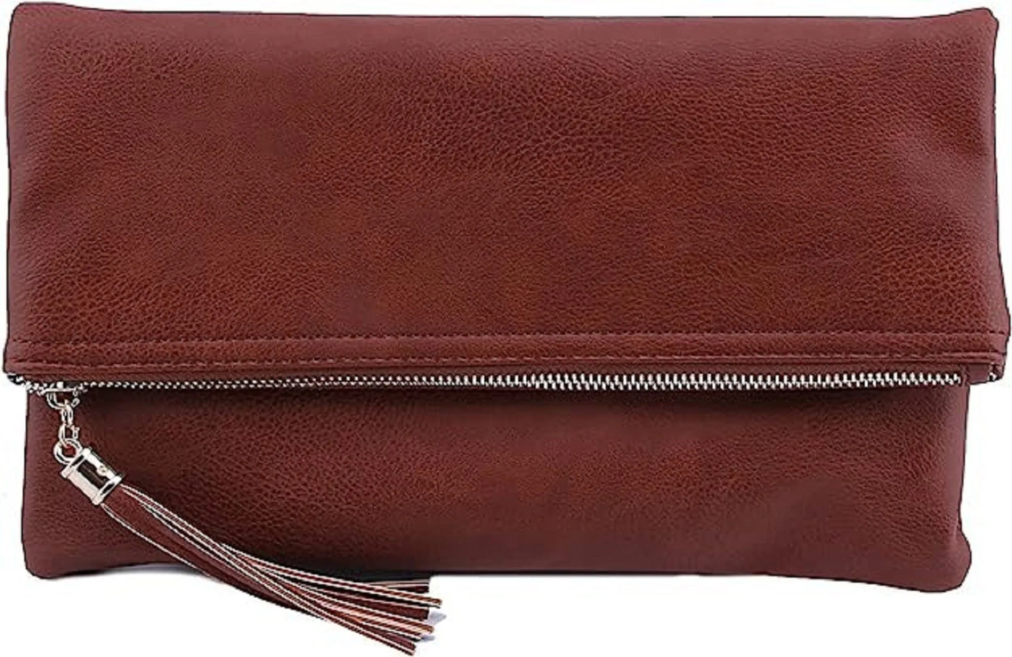 LP048 Pamela Envelope Zipper Clutch/Crossbody With Tassel