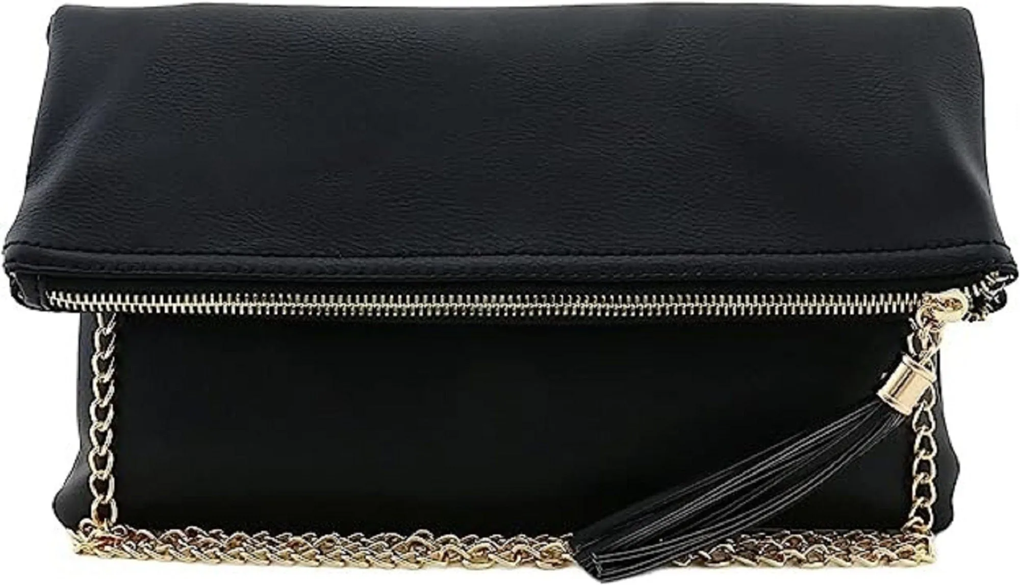 LP048 Pamela Envelope Zipper Clutch/Crossbody With Tassel