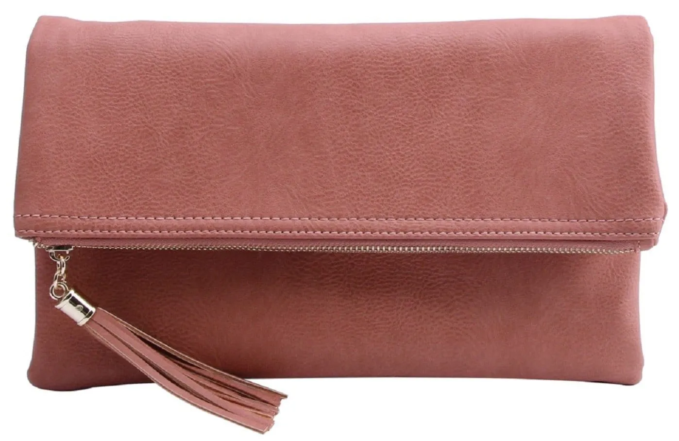 LP048 Pamela Envelope Zipper Clutch/Crossbody With Tassel