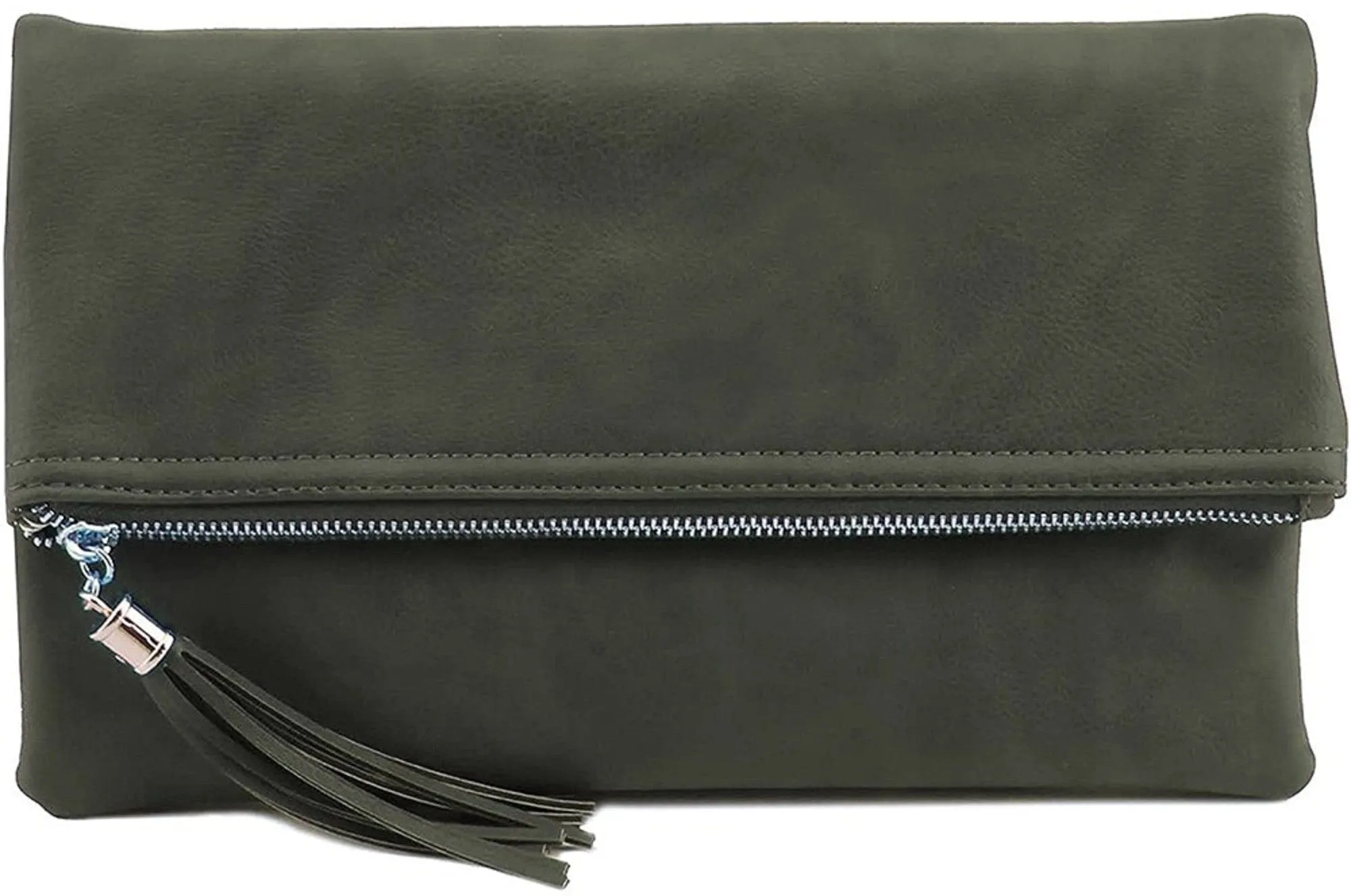 LP048 Pamela Envelope Zipper Clutch/Crossbody With Tassel