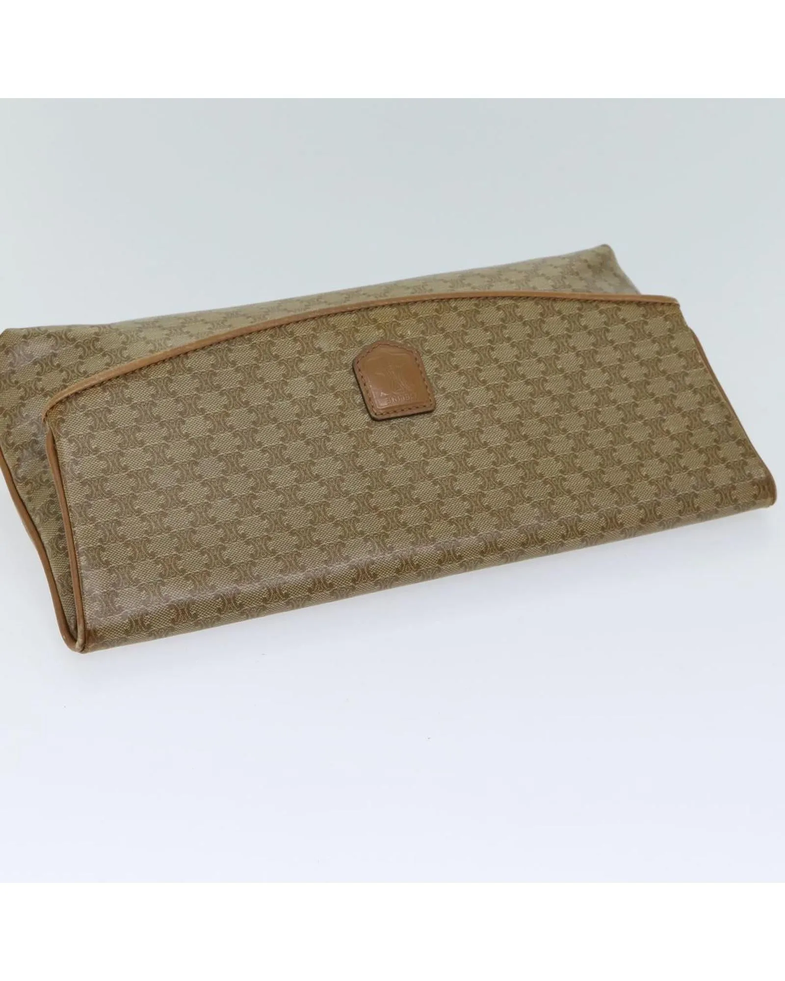 Macadam Canvas Beige Clutch Bag - Authentic CELINE