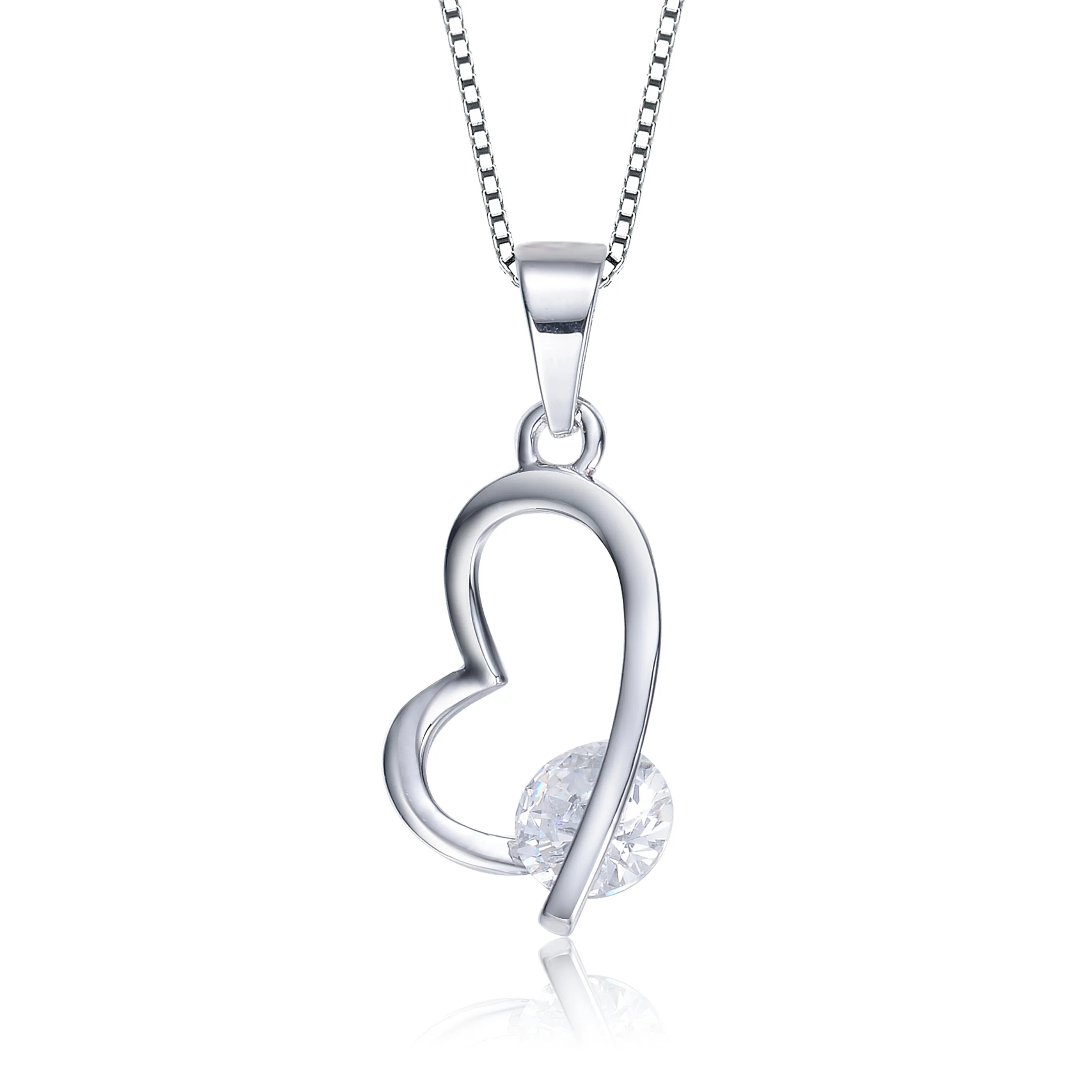 Marguerite Heart Contour Necklace