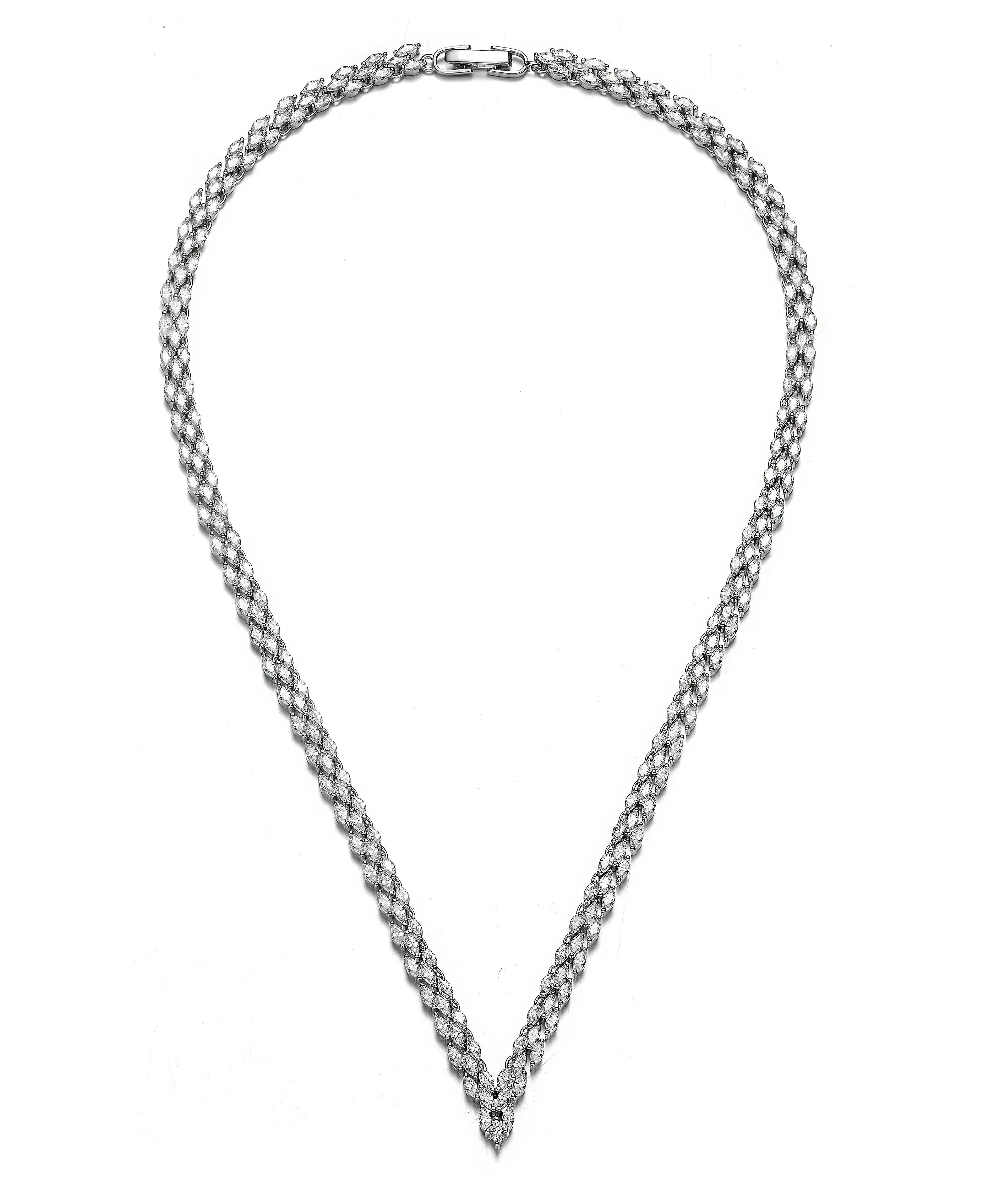 Marquise Three Row Necklace