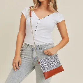 MB0141 Aztec Crossbody & Wristlet Bag