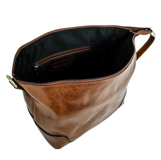 Men's Leather Toiletry Bag - Brown