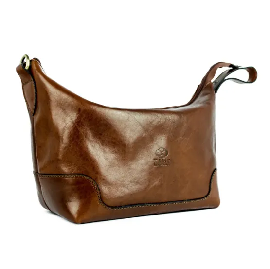 Men's Leather Toiletry Bag - Brown