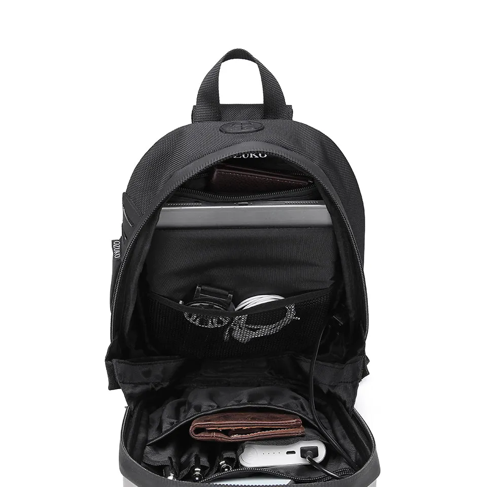 Men's Shoulder USB Charging Crossbody Bag