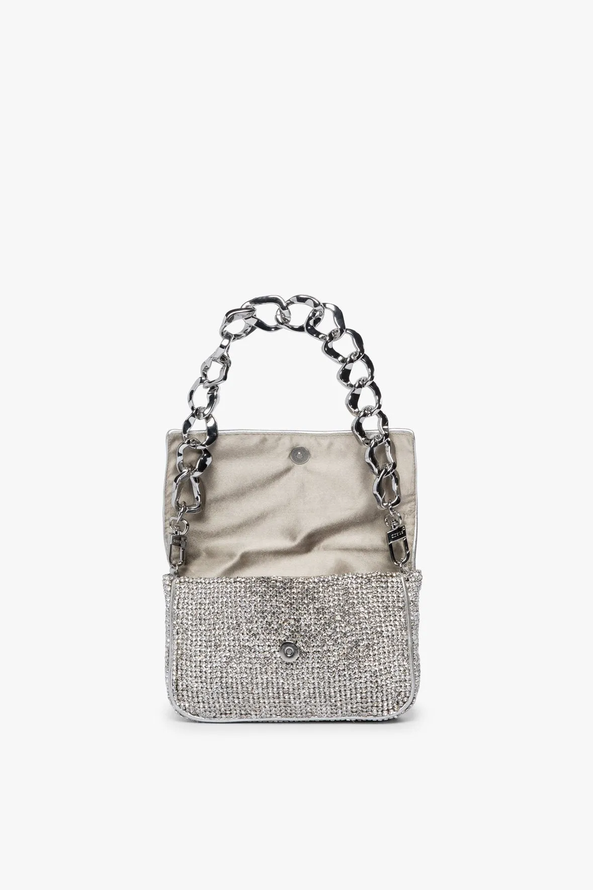 MINI TOMMY RHINESTONE BAG | SILVER