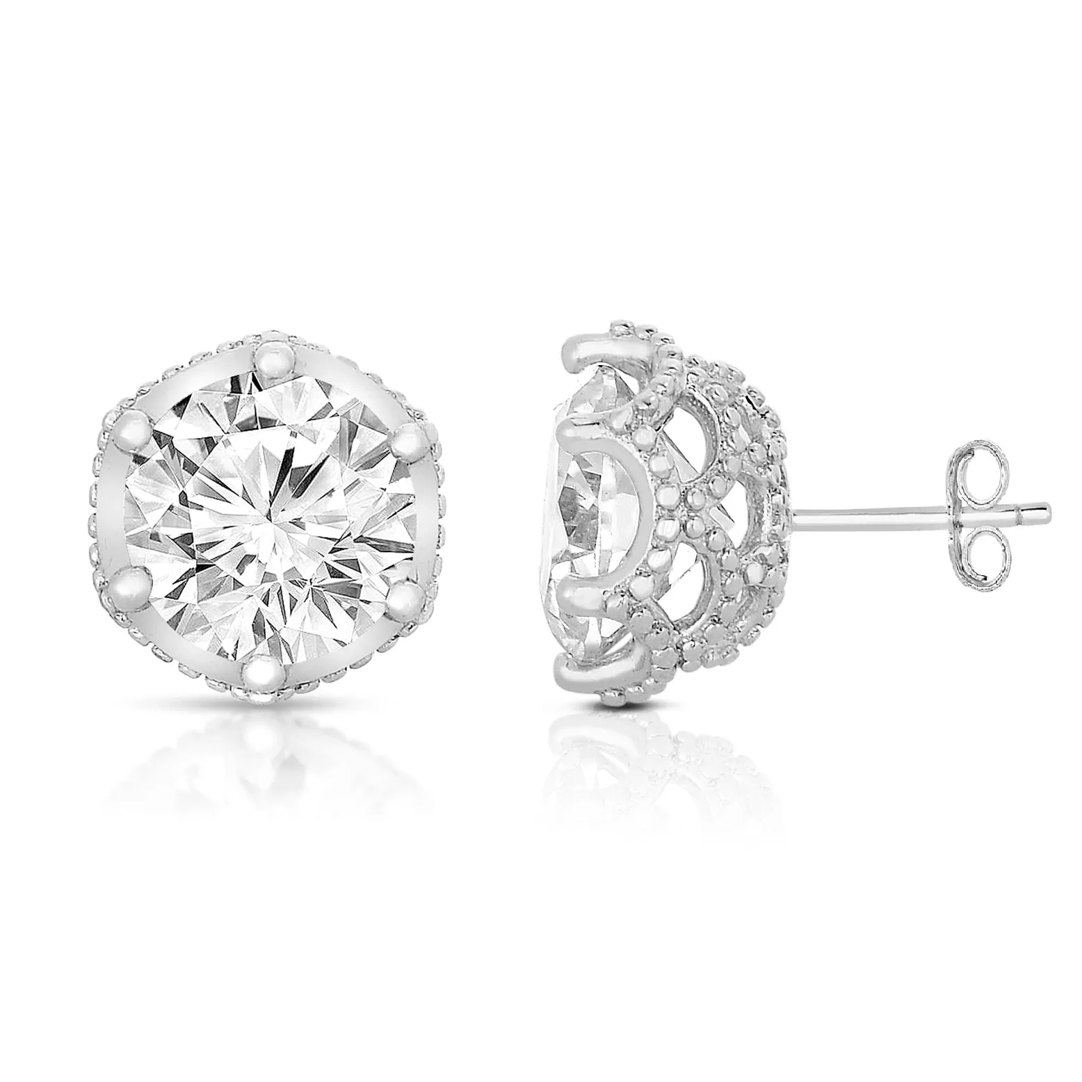 Monfort Round-cut Cubic Zirconia Earrings