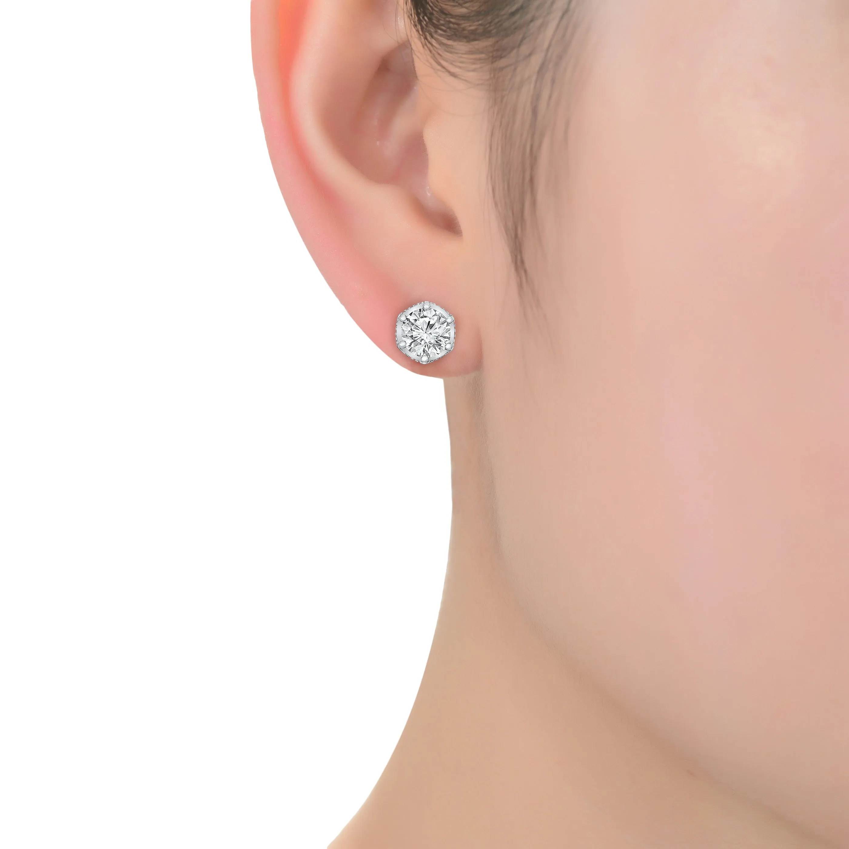 Monfort Round-cut Cubic Zirconia Earrings