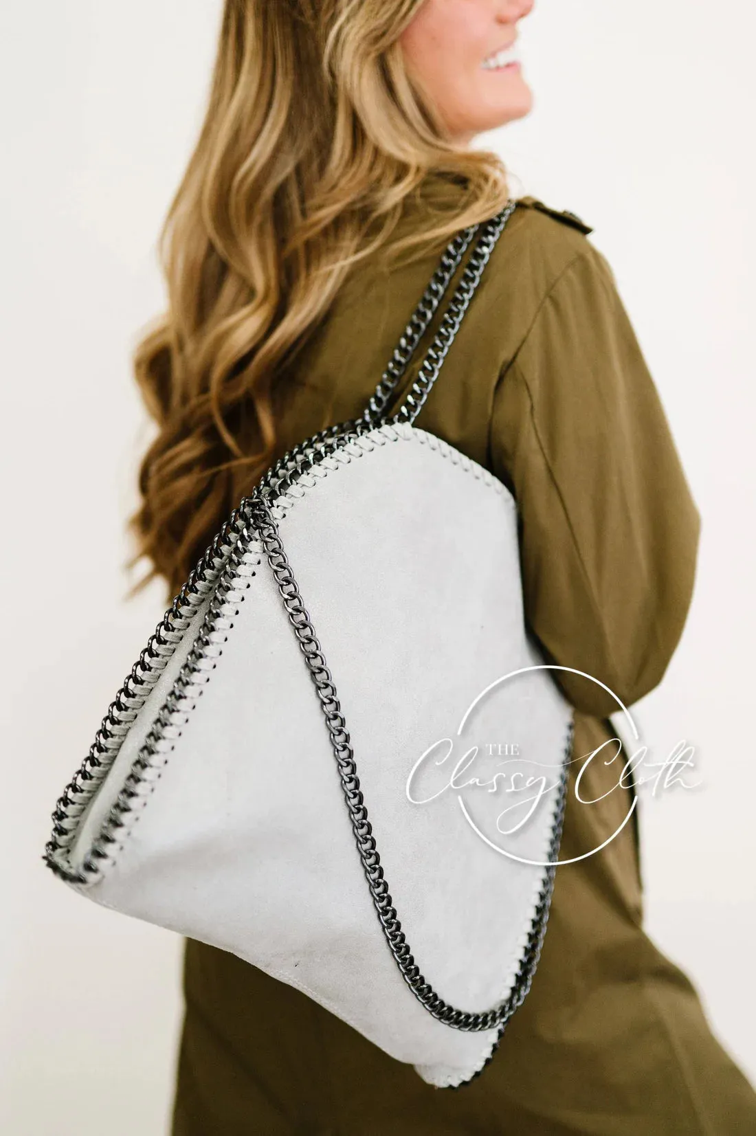 Monica Metal Chain Hobo Shoulder Bag