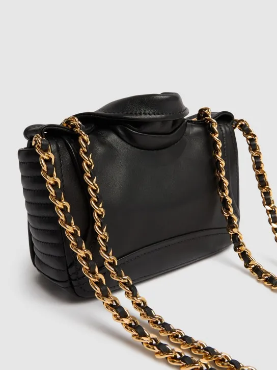 Moschino   Biker leather shoulder bag 