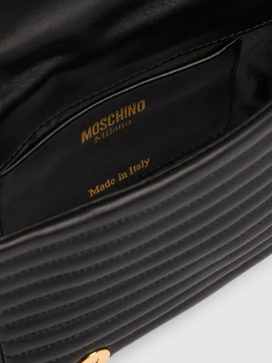 Moschino   Biker leather shoulder bag 