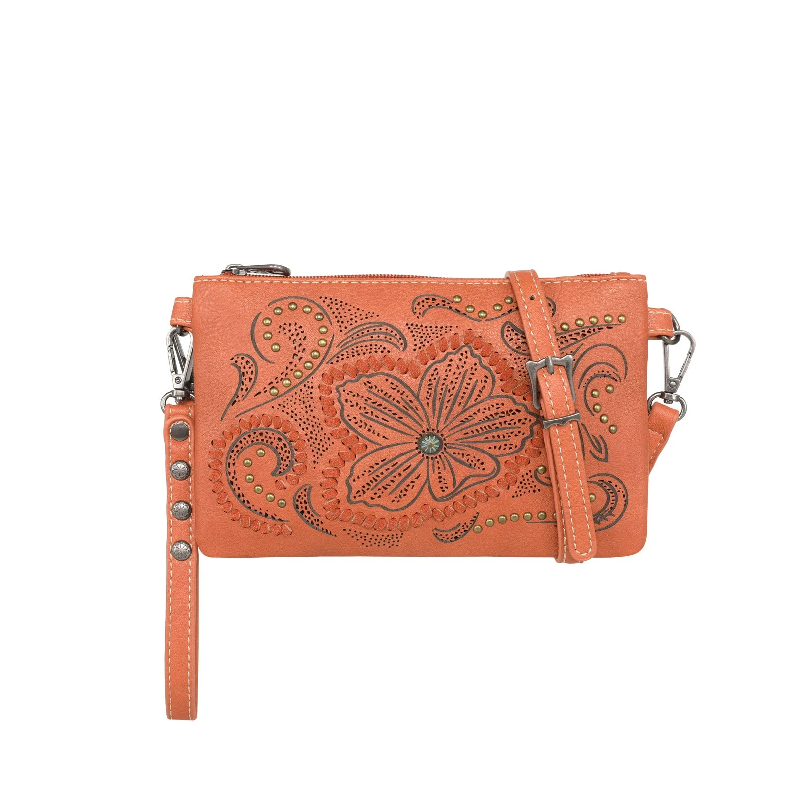 MW1222-181 Montana West Cut-out Collection Crossbody/Wristlet