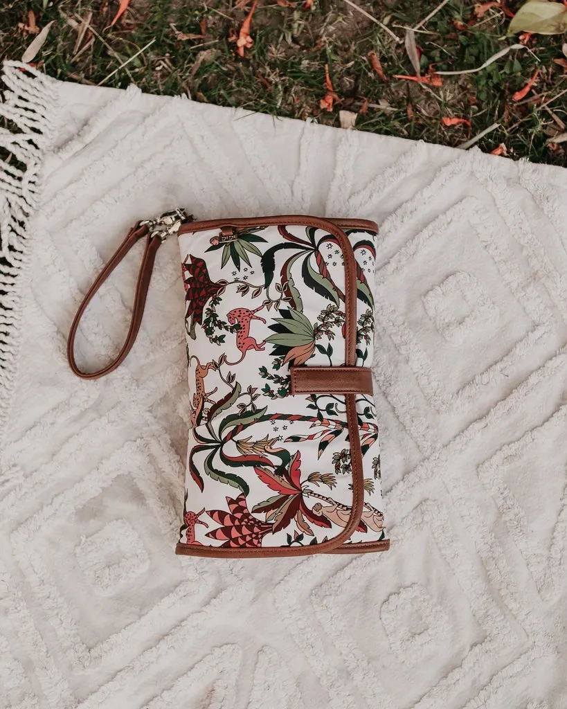 OiOi Change Mat Clutch - Jungle Cream/Tan