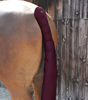 Padded Horse Tail Guard with Tail Bag Burgundy