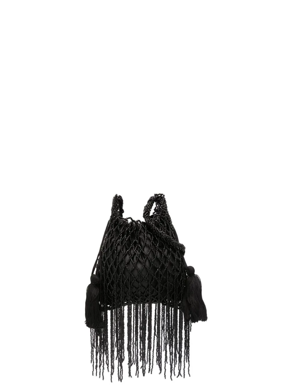 PAROSH beaded fringed shoulder bag