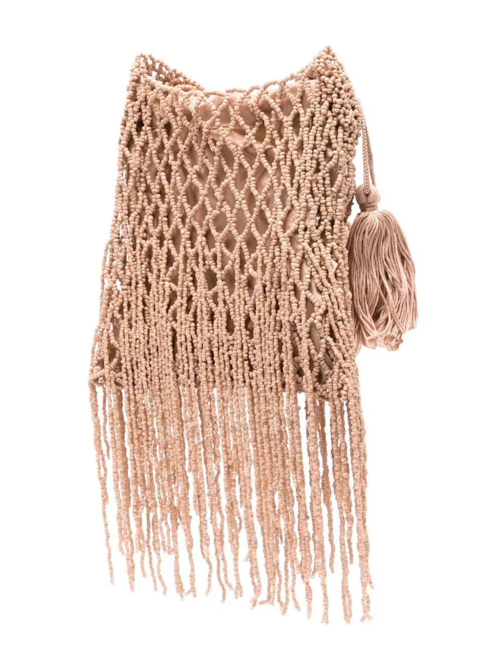 PAROSH beaded fringed shoulder bag