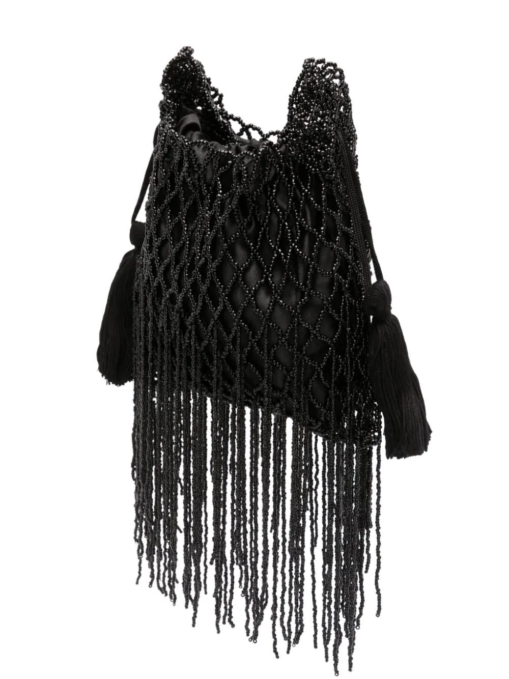 PAROSH beaded fringed shoulder bag