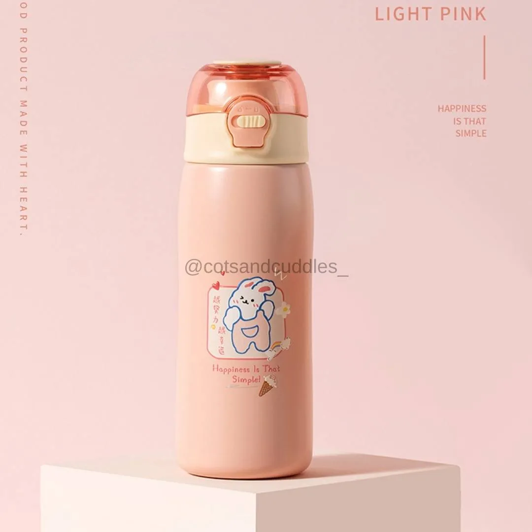 Pastel Colored Quirky Cartoon Hot and Cold Thermos flask - 380ml