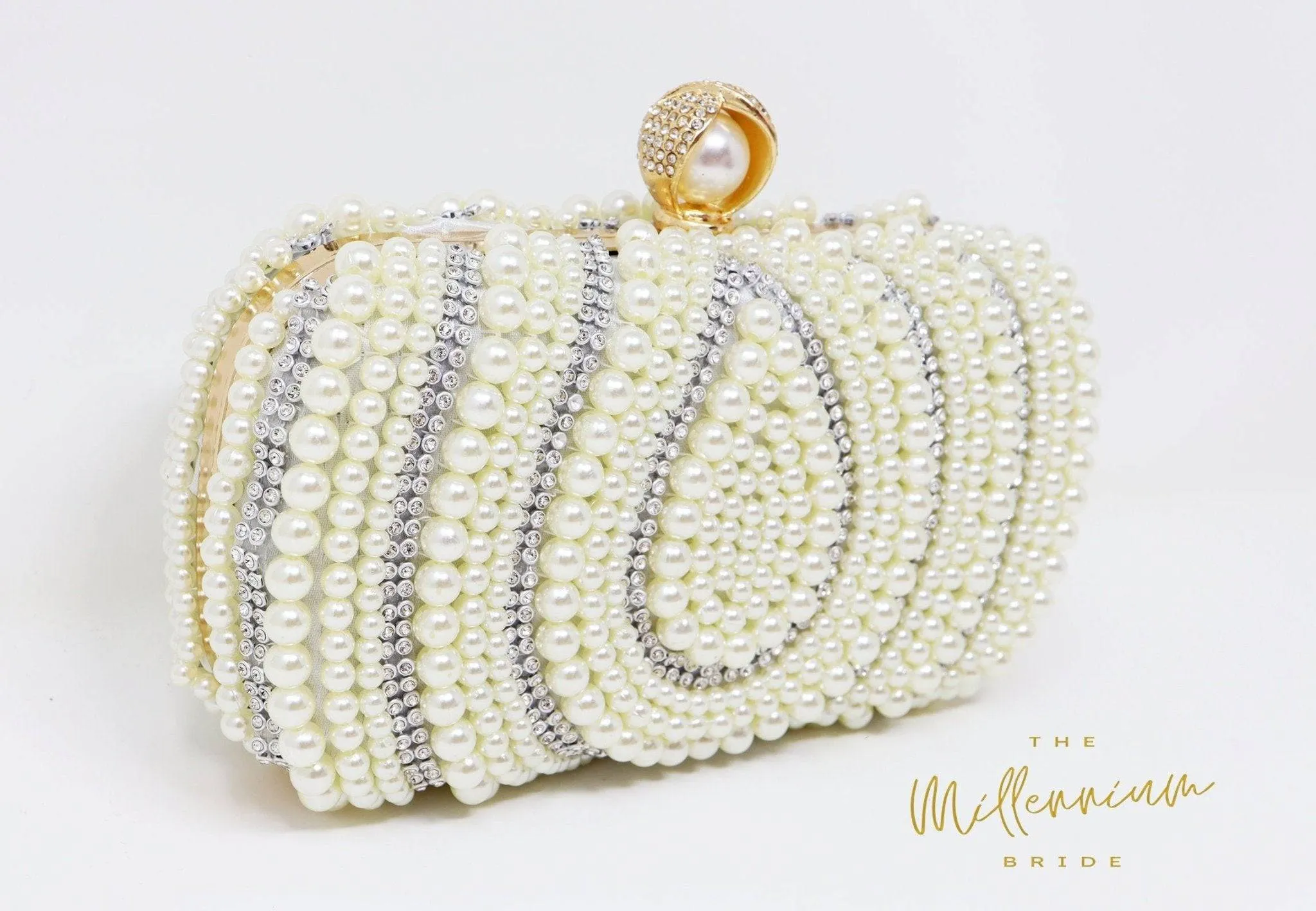 Pearl Crystal Wedding Bag, Statement Bag, Evening Clutch, Bridal Clutch, Bridal Bag, Cross Body Bag