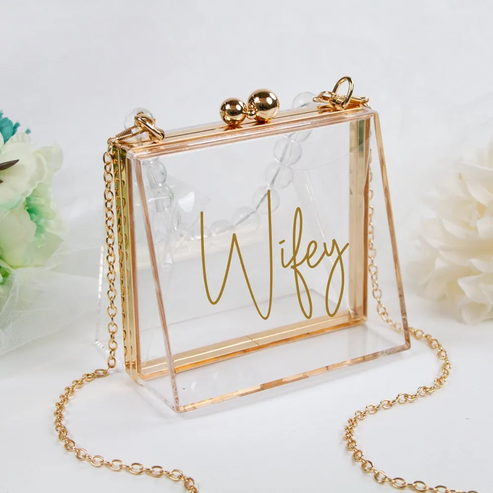 Personalized Clear Box Clutch