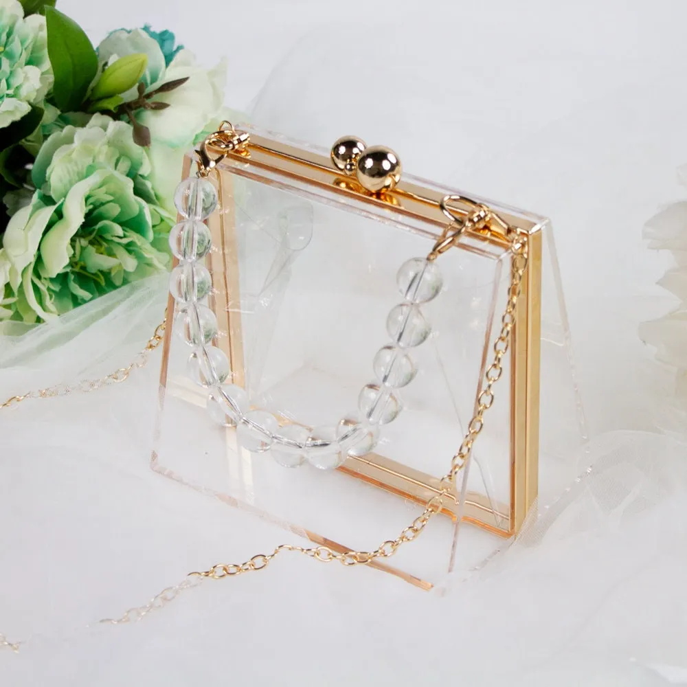 Personalized Clear Box Clutch