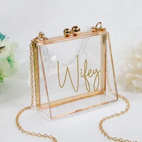 Personalized Clear Box Clutch