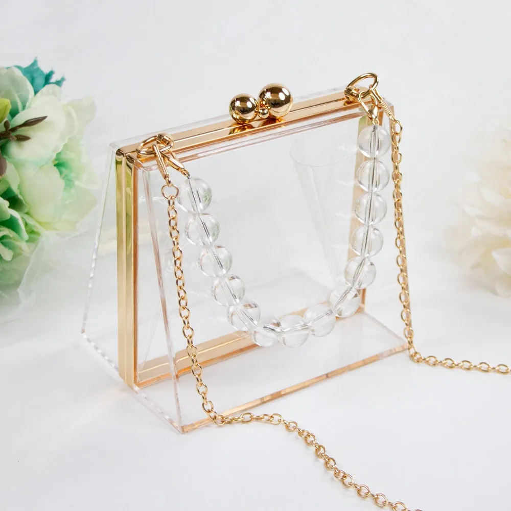 Personalized Clear Box Clutch