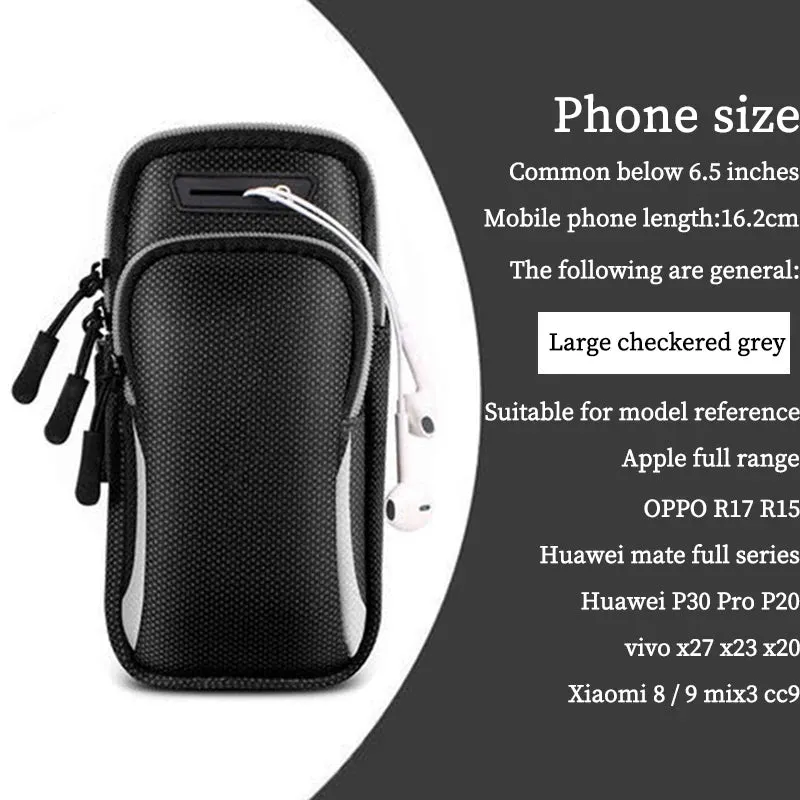 Phone Arm Bag with Headphone Jack Waterproof Breathable Sports Running Bag Gym Mobile Phone Holder