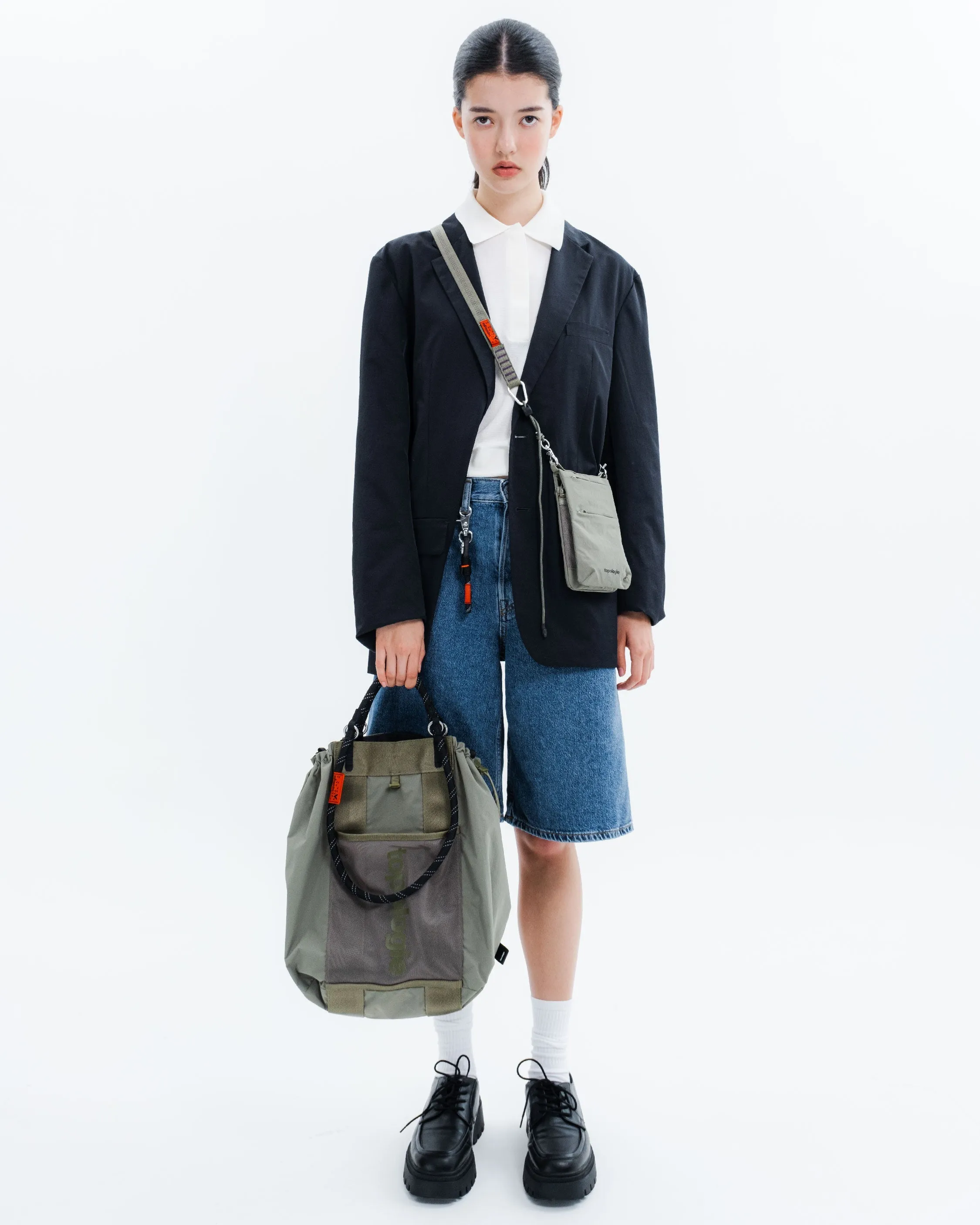 Phone Sacoche / Moss (Papery) / Utility Sling / Khaki