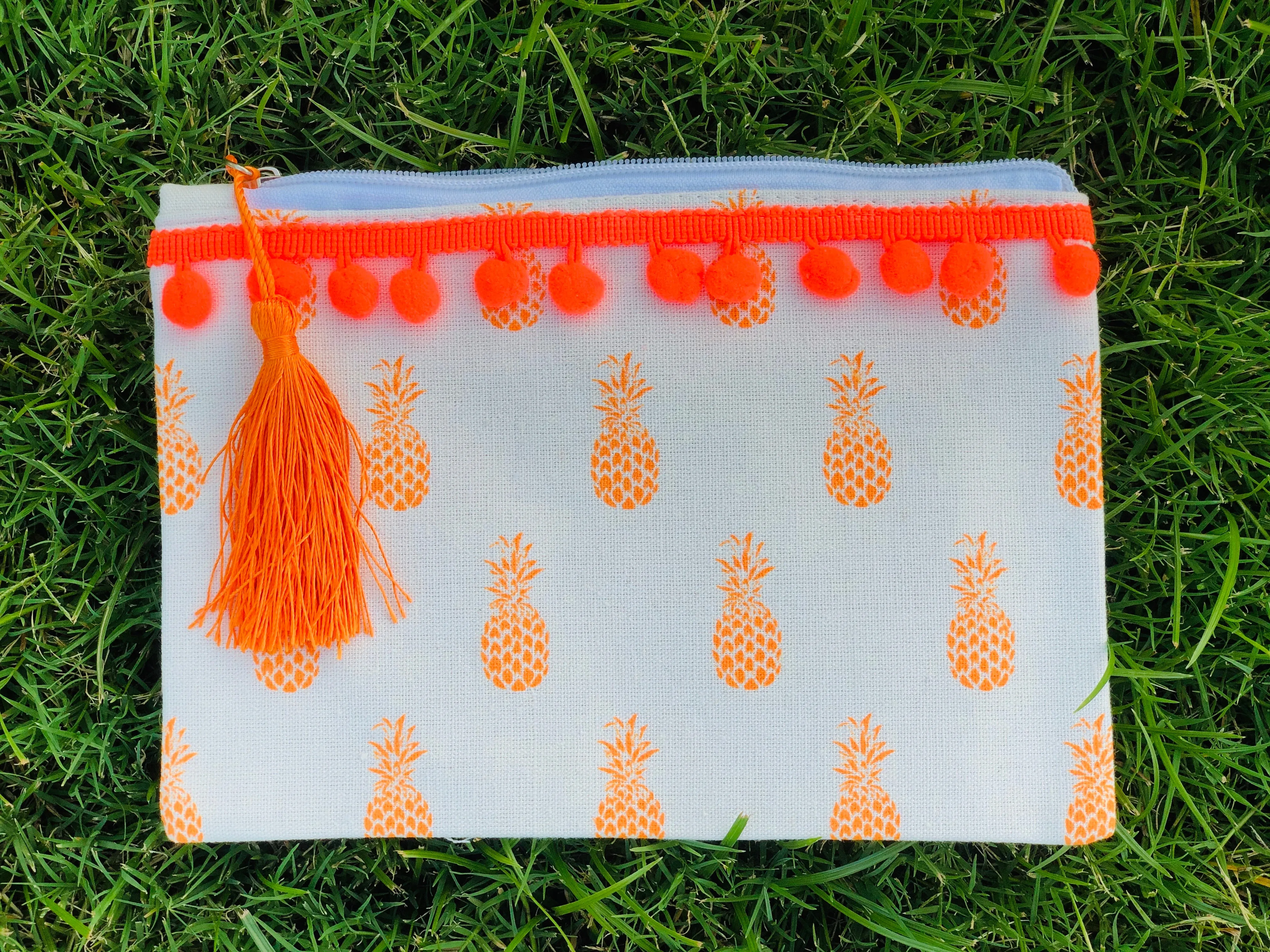 Pineapple & Pom Pom Pouch