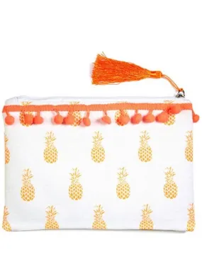 Pineapple & Pom Pom Pouch