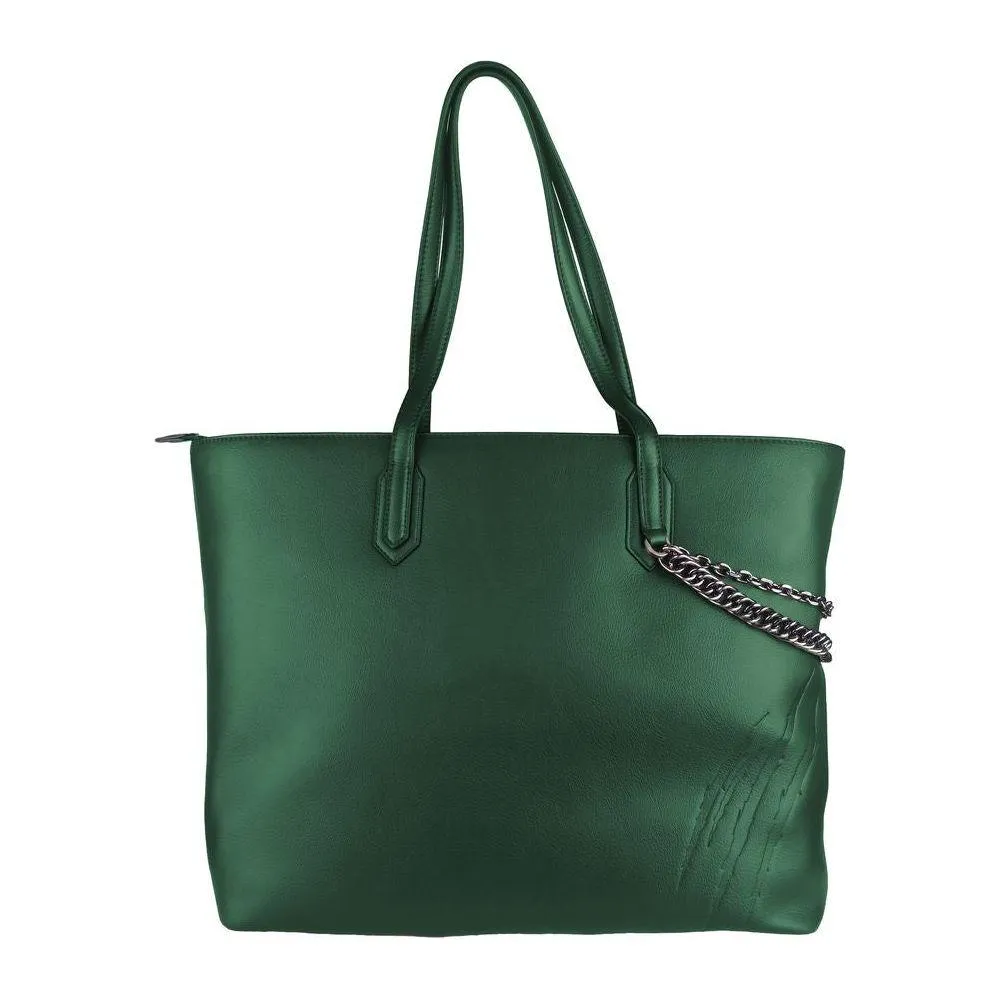 Plein Sport Green Polyethylene Women Shoulder Bag