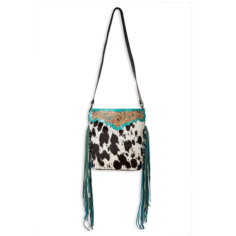 Pony Trail  Fringed Hand-Tooled Bag